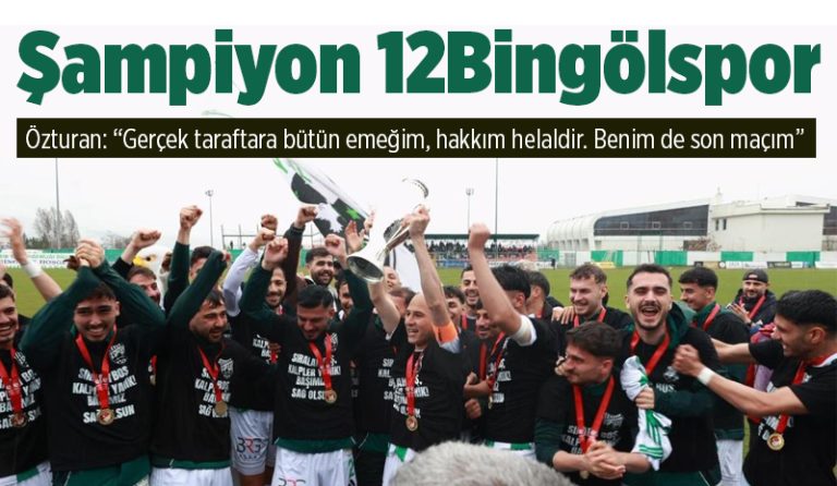 12 Bingölspor Şampiyonluk Kupasını Evinde Kaldırdı