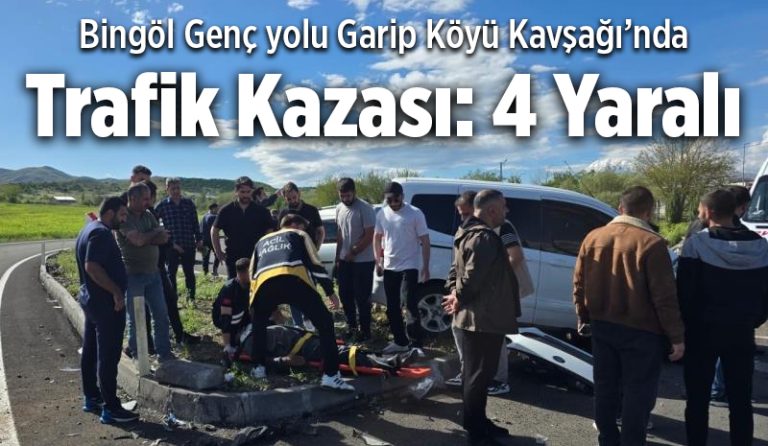 Bingöl’de trafik kazası: 4 yaralı