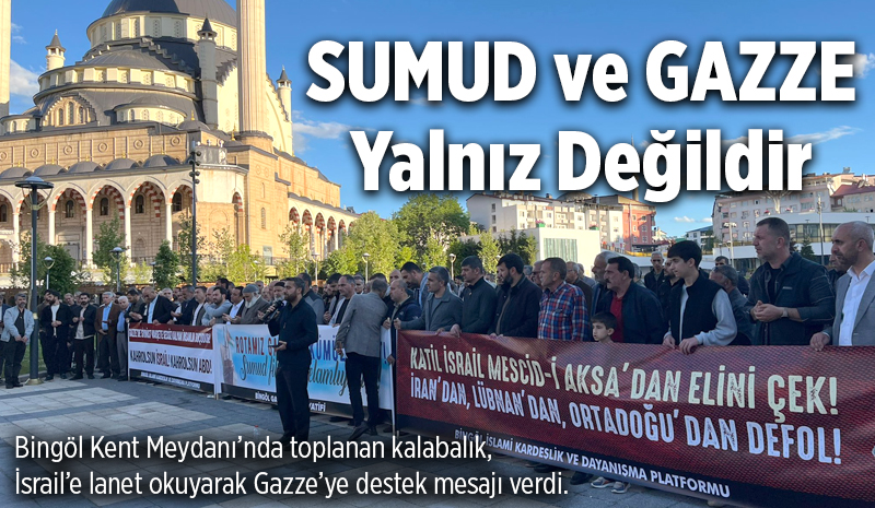 Bingöl’de ‘SUMUD’ Protestosu: ‘Gazze ve Özgürlük Filosu Yalnız Değildir’